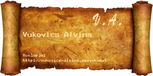 Vukovics Alvina névjegykártya